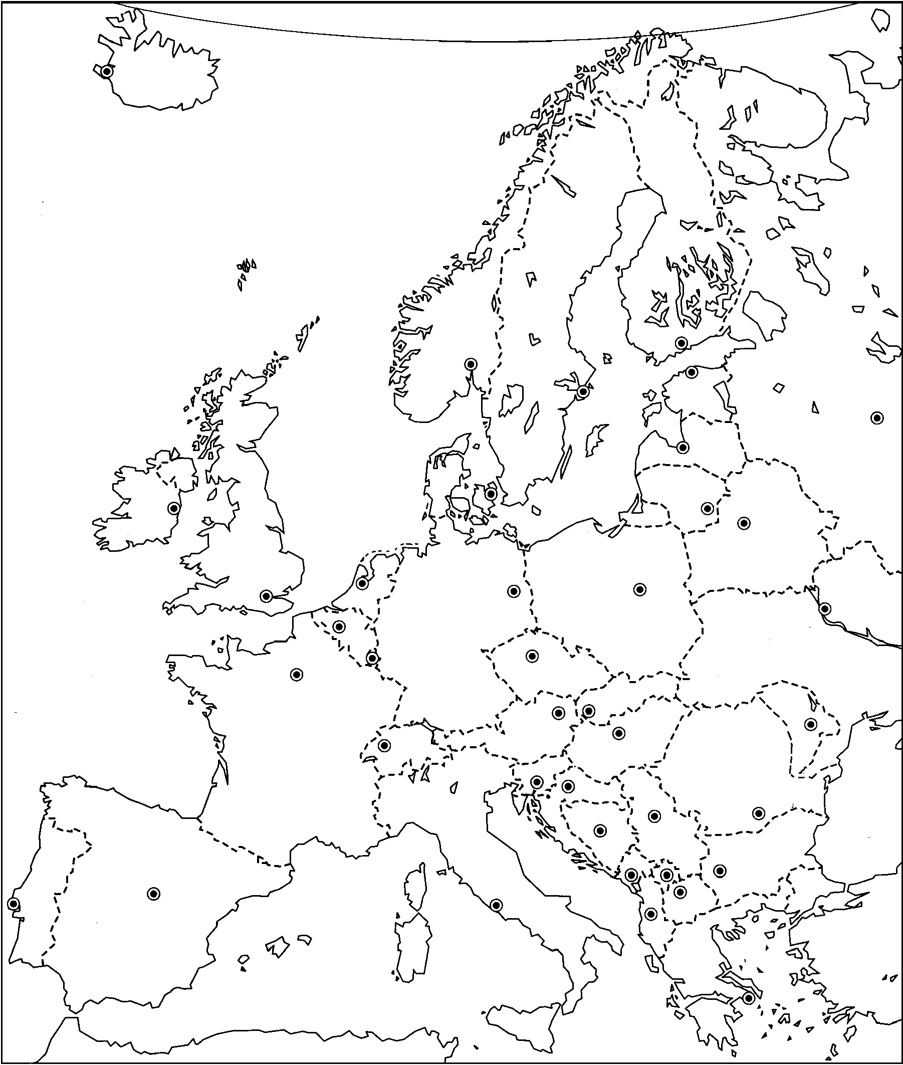 Carte des États de l'Europe
