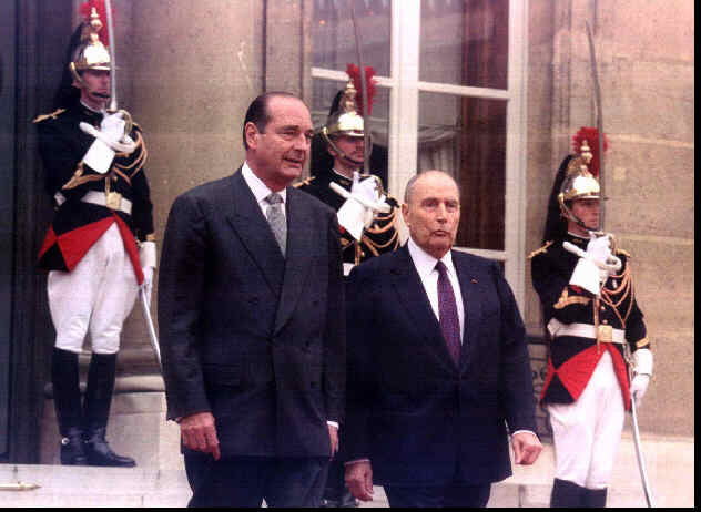 Mitterand et Chirac