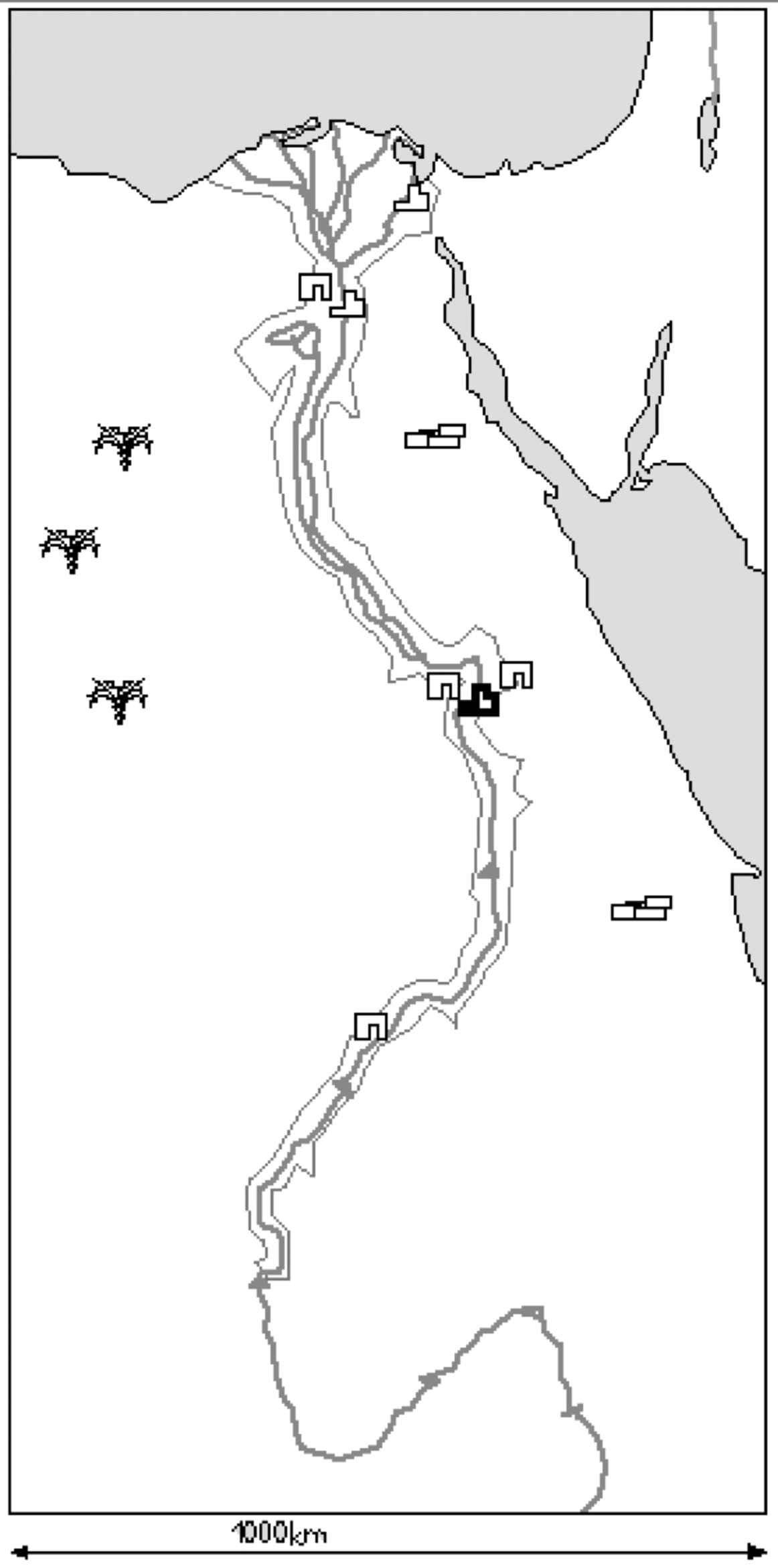 Carte de l'Égypte