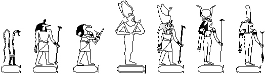 Les dieux du tribunal d'Osiris